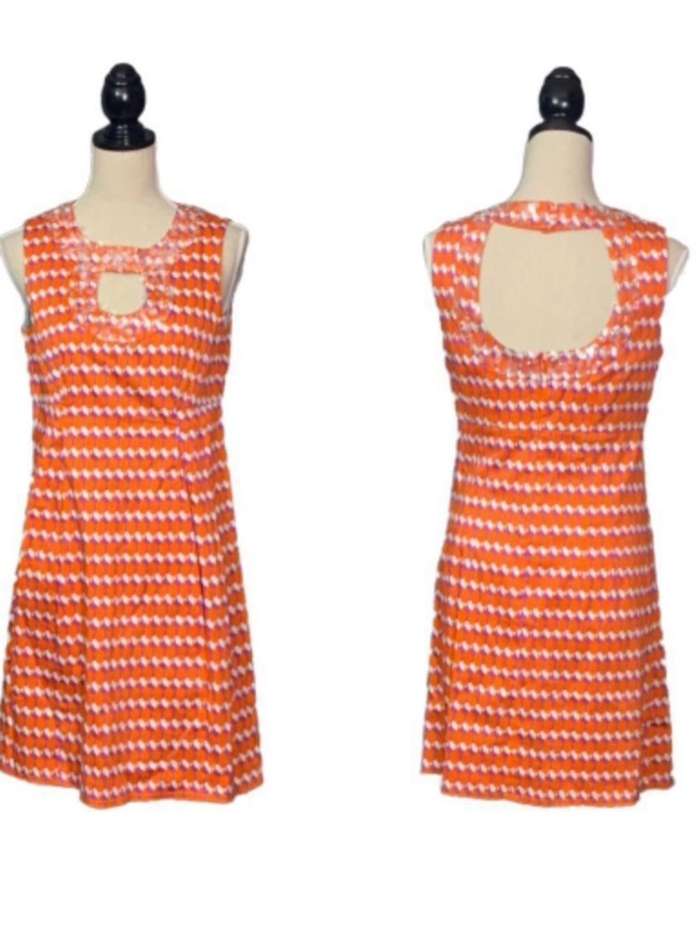 Nanette Lepore Orange Purple GeoPrint Sheath Dress